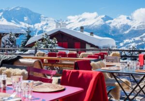 Restaurante nos Alpes Suiços